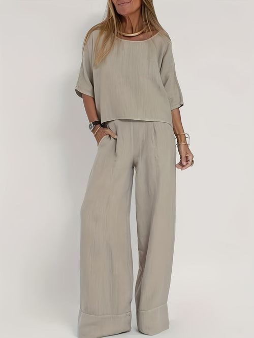Casual T-Shirt & Trousers Set