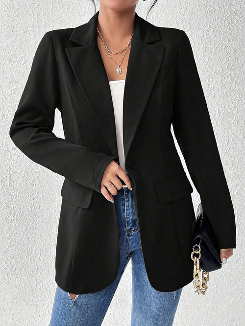 Casual Blazer with Button Details