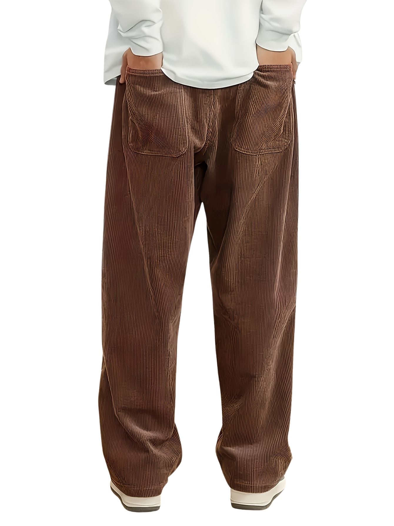 Men's Straight Leg Corduroy Pants – Loose Fit