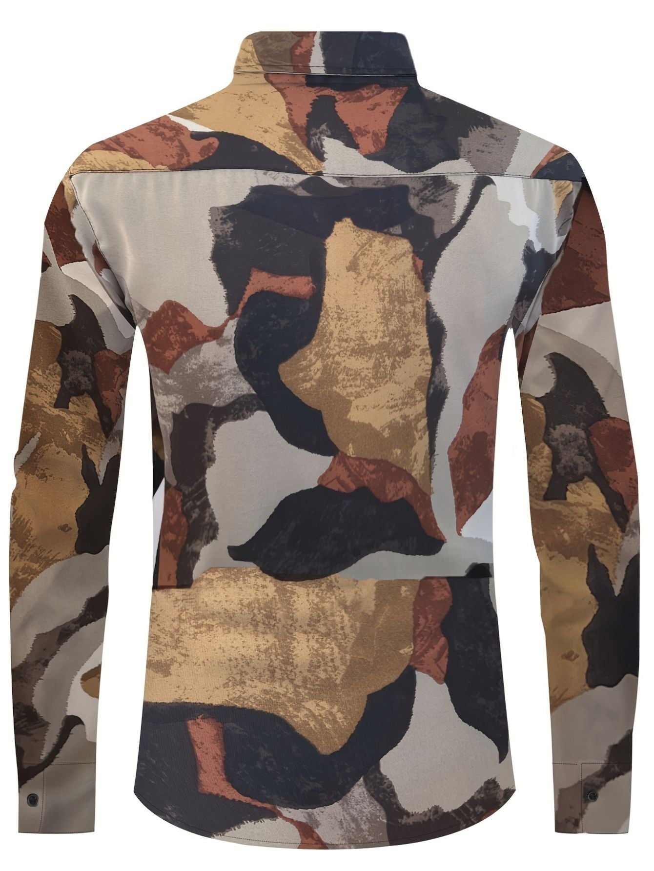 Men's Vintage Color Block Blouse