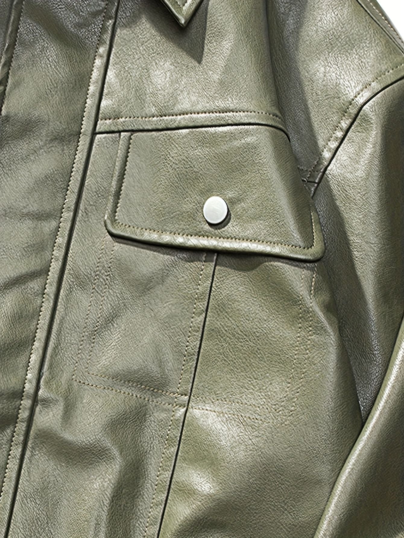 Men's Vintage-Inspired Olive Green Jacket