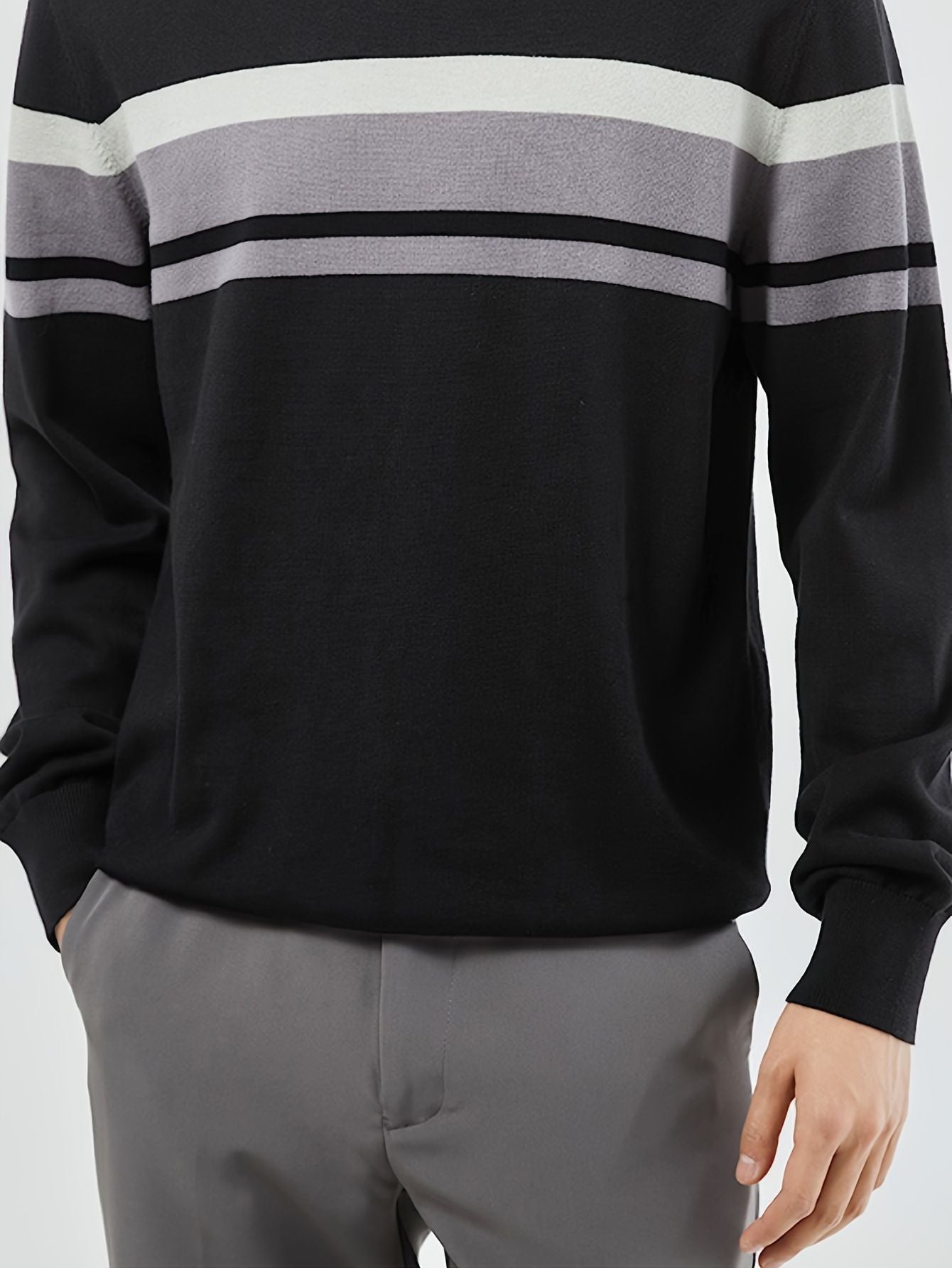 Men's Slim Fit Striped Sweater