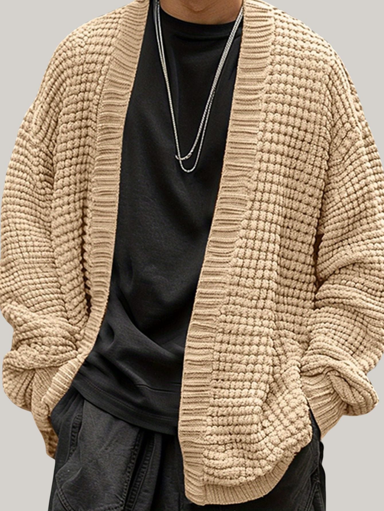 Men's V-Neck Casual Knit Cardigan